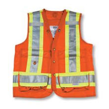 Orange 100% Polyester Surveyor Vest